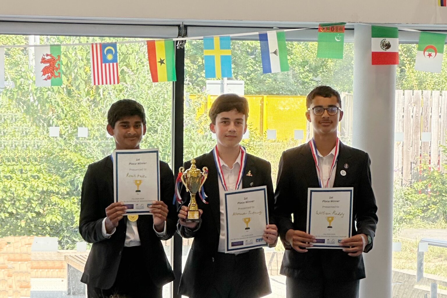 Alex Reddy The Perse School Cambridge wins the 2026 UK You Be The Solution ...